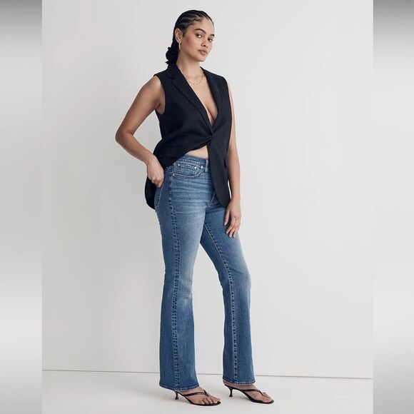Madewell Skinny Flare High Rise Jeans in Fairson Wash Size 33 NWT - Picture 6 of 16
